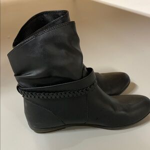 Black Leather Ankle Boots